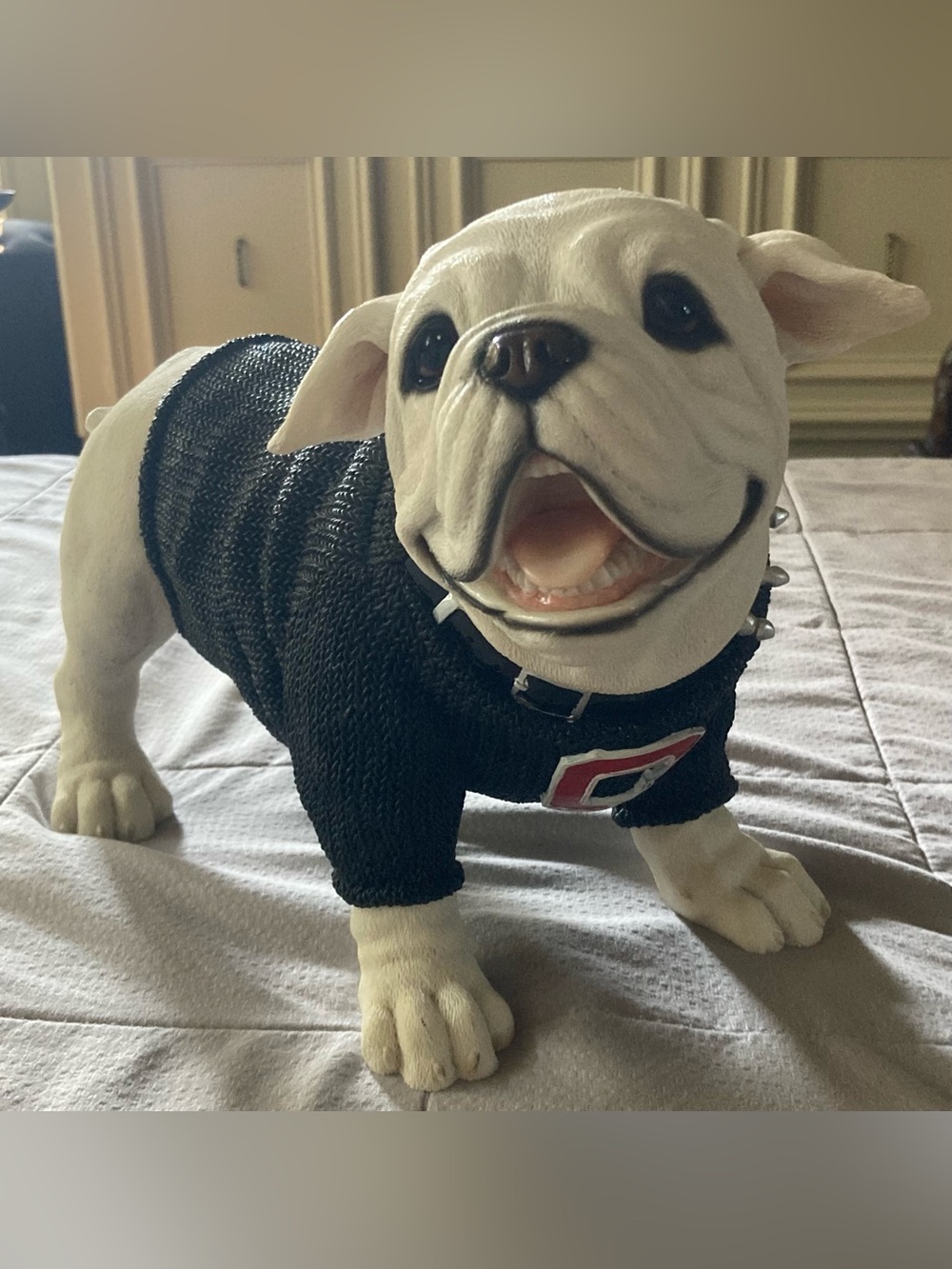 Vintage Gerogia Bulldogs UGA Mascot Replica Figurine Meico VTG Go Dawgs